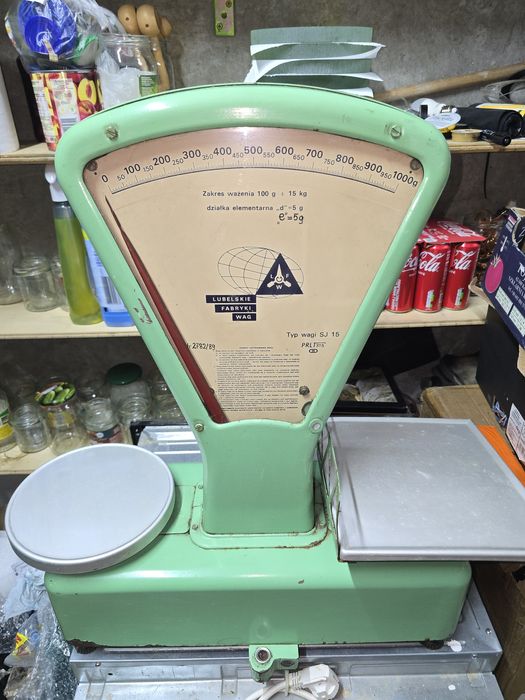 Waga sklepowa PRL Lubelskie Fabryki Wag – sprawna, vintage loft