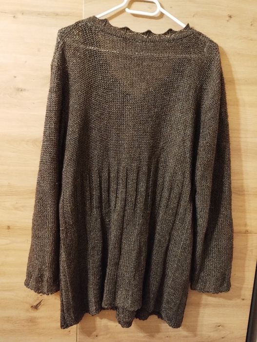 Brązowo-stalowa narzutka r.44