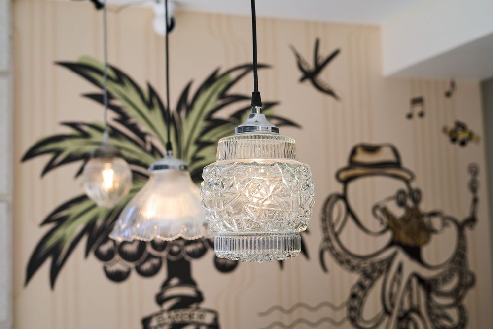 Candeiros vintage em videro