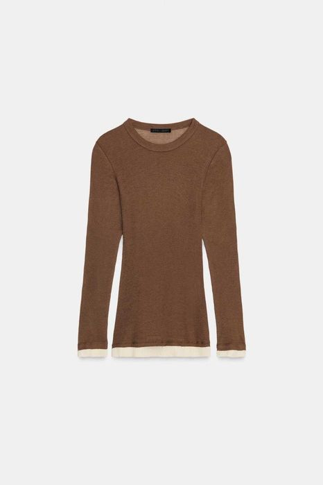 прозорий подвійний лонгслів