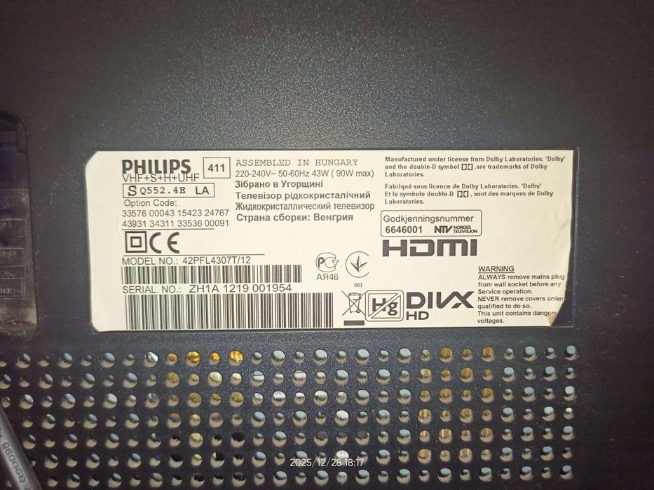 Philips 42PFL4307T FullHD SmartTV