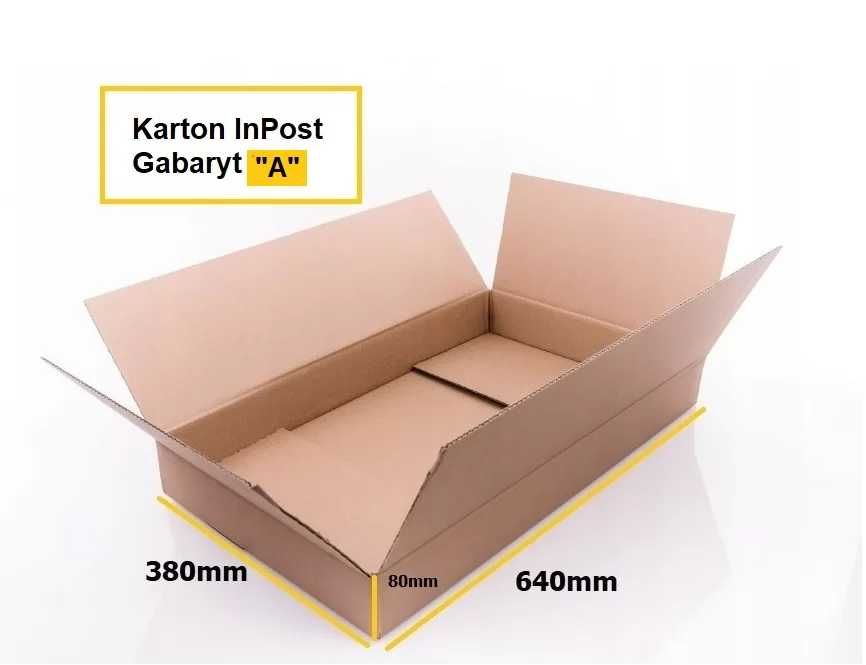 Karton klapowy InPost (Gabaryt A) 640 × 380 × 80 mm