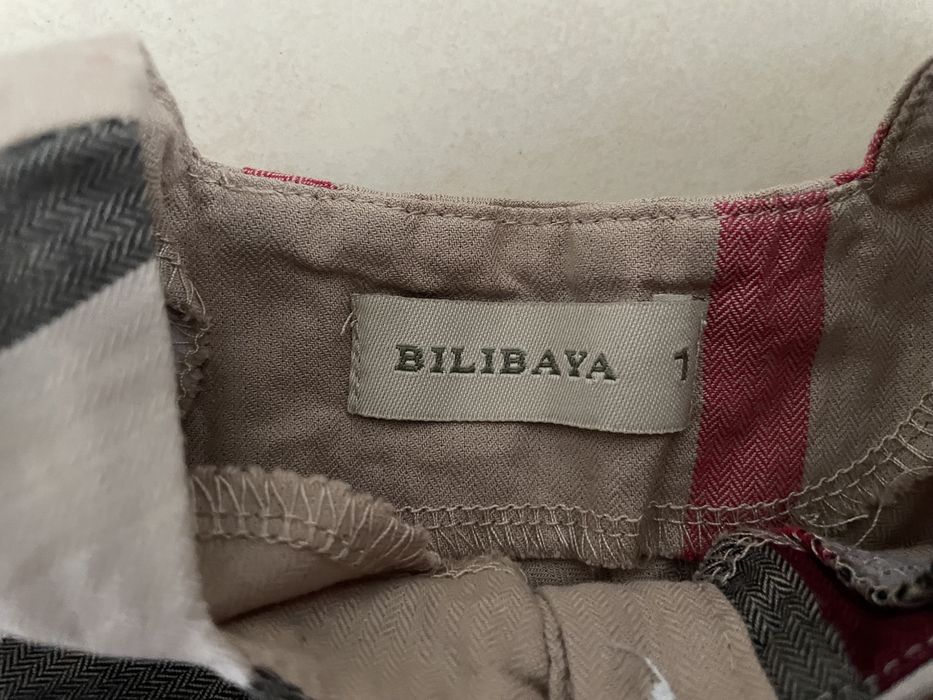 Bilibaya bawelniana sukienka w kultowa krate jak Burberry