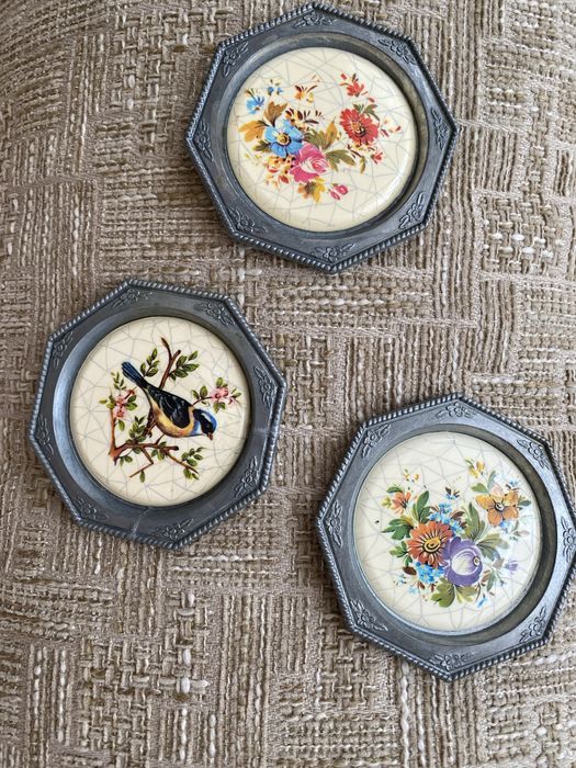 Фарфоровая тарелочка бронзовая тарелочка металлическая тарелочка