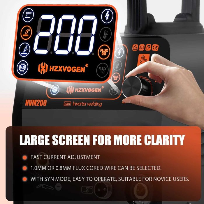 F990 Máquina soldar 3 em 1 200A MIG (sem gás) MMA ARC TIG (com gás)
