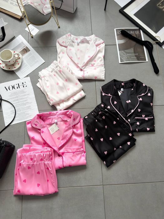 Жіноча шовкова піжама принт