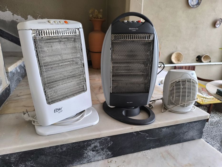 3 Aquecedores funcionar