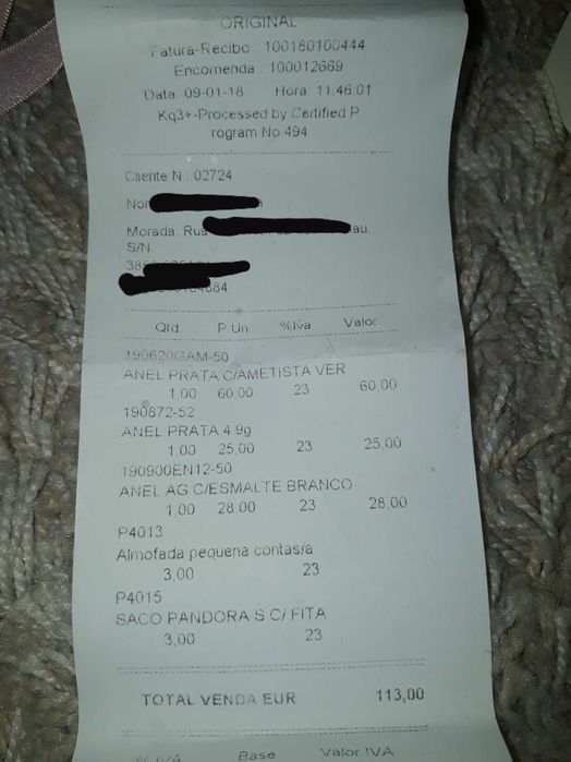 Anel original Pandora, em formato de flor branca