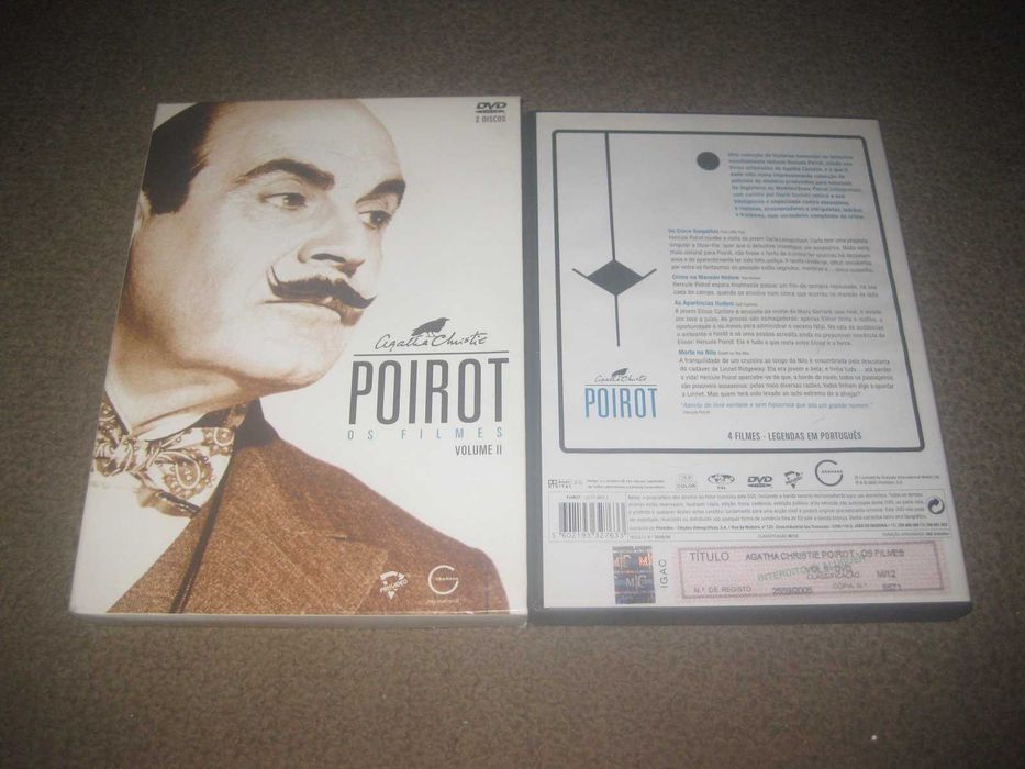 "Poirot: Os Filmes, Volume II" de Agatha Christie/ 2 DVDs/Slidepack!