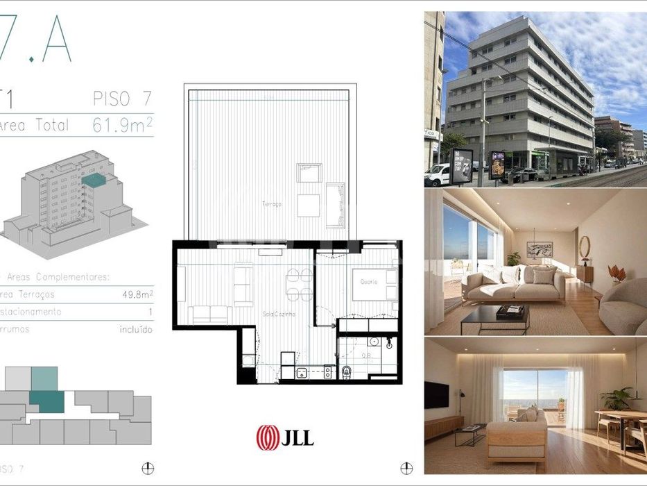 Apartamento T0+1, novo, no República 427, em Matosinhos, Porto