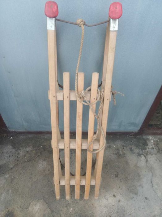 sanki drewniane długie Davos