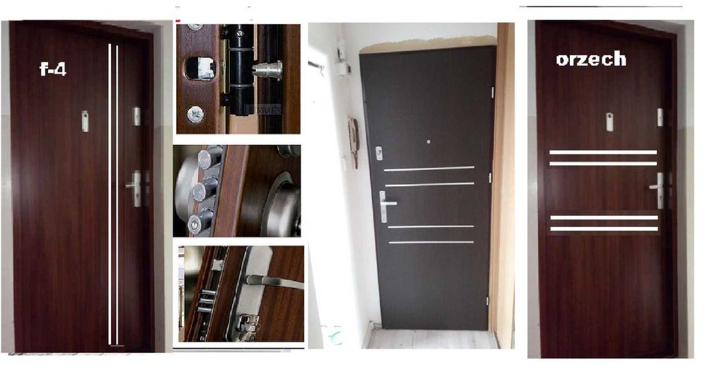 Drzwi wejściowe ZEWNĘTRZNE z MONTAŻEM wewnątrzklatkowe
