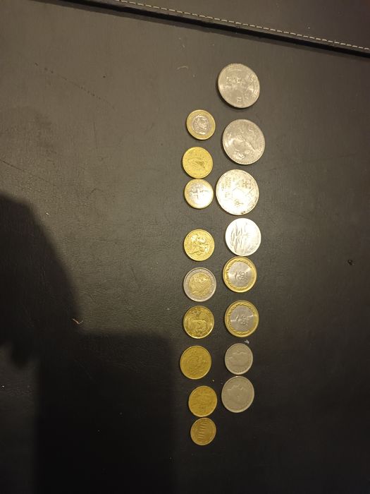 Varias moedas estrangeiras e/ou comemorativas