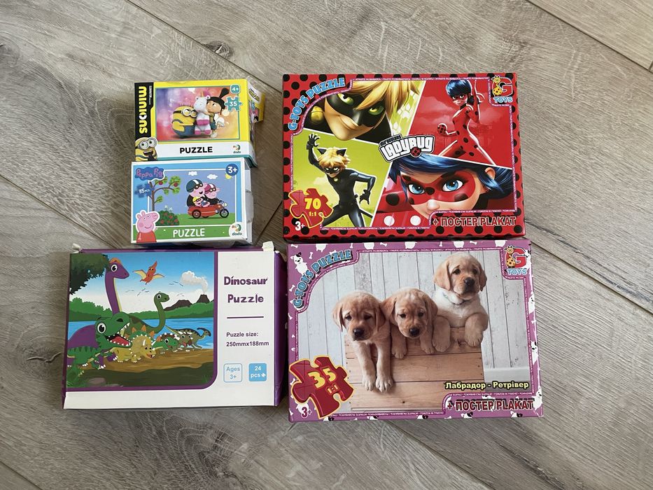 Пазли Леді Баг Свинка Пеппа  3+ 4+