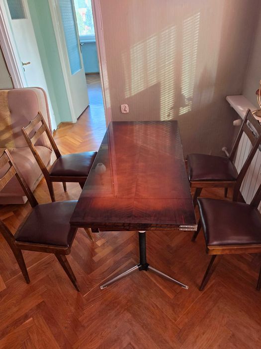 Stół ława rozkładany i podnoszony + 4 krzesła