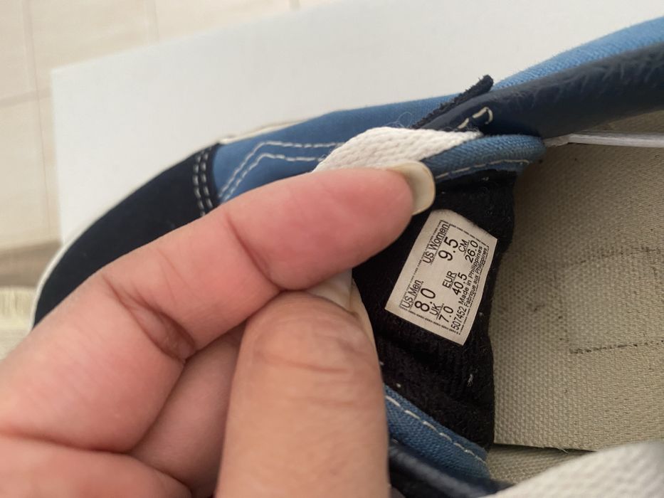 Ténis Vans Old Skool azul marinho branco