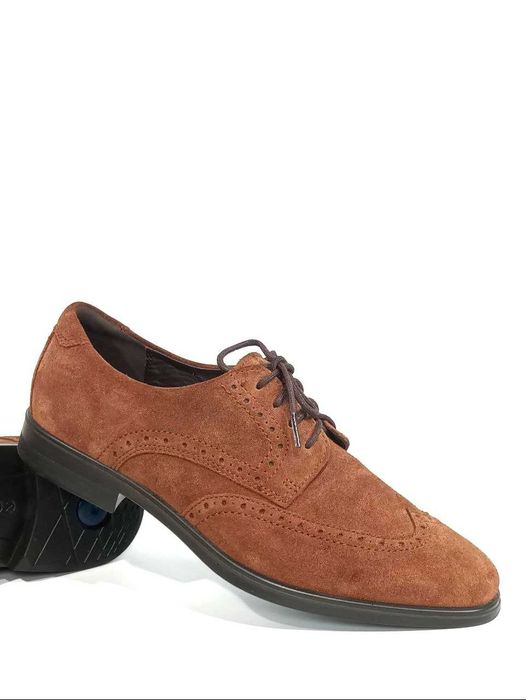 Кожаные мужские туфли броги Ecco Melbourne Оригинал