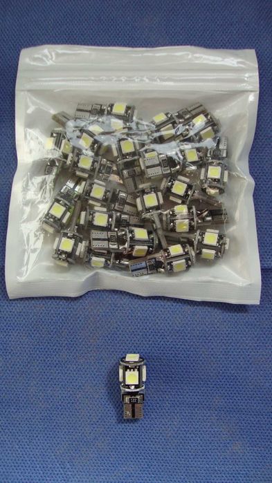 Lâmpadas Led T10 W5W, matricula e de ambiente de elevada luminosidade