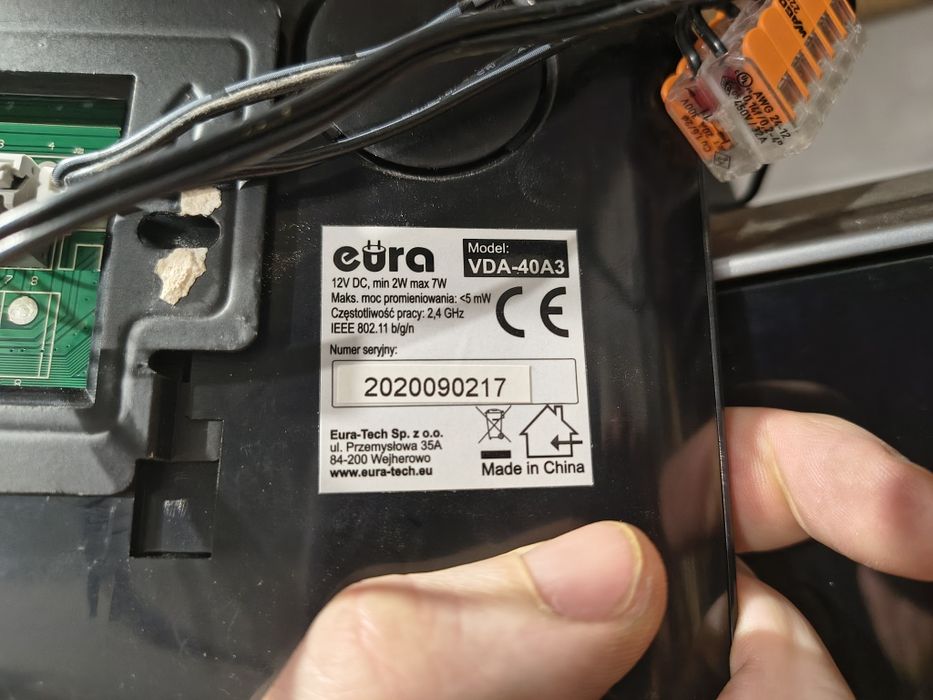 Wideofon WiFi EURA z kasetą i RFiD