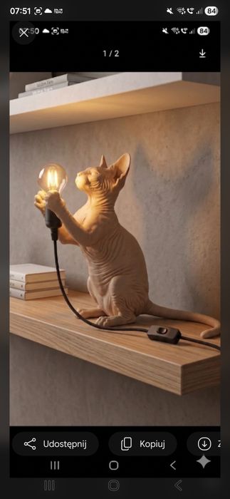 Piekna Lampa sfinks