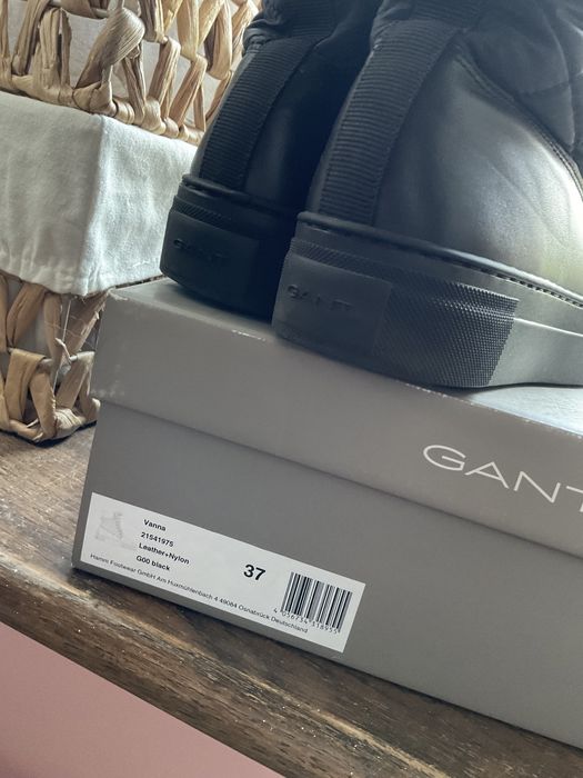 Botki Gant Vanna Wiązane Skóra Naturalna Pikowane 37