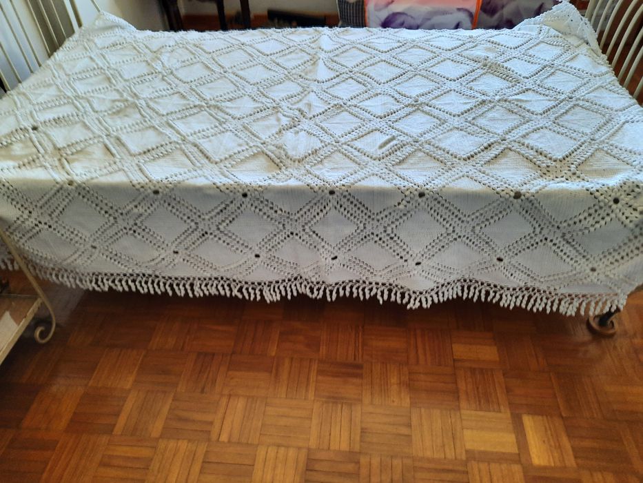 Colcha,de solteiro, em crochet.