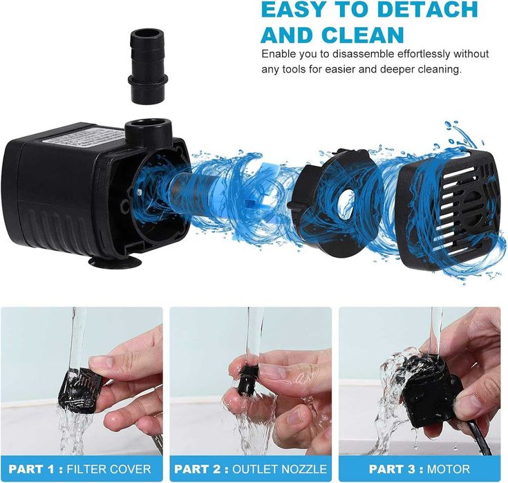 Bomba de Agua submersível 4W para aquários fontes peixes tartarugas