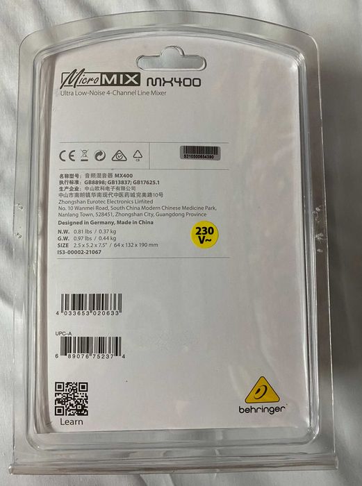 Amplificador behringer micromix mx400