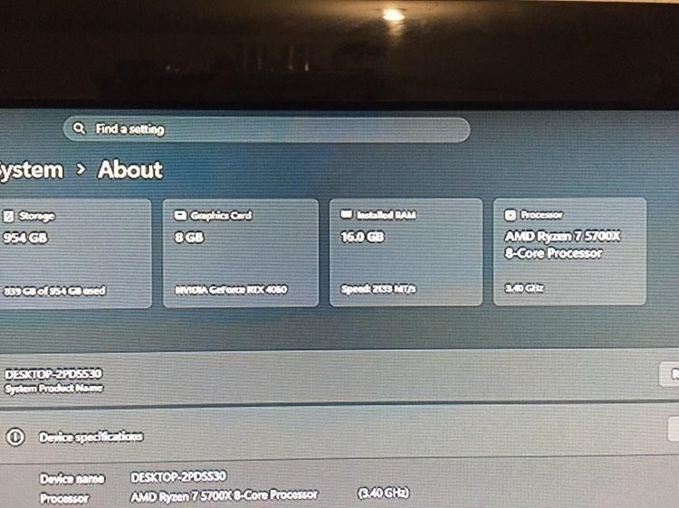 PC Gaming RTX 4060 + Ryzen 7 5700X | 16GB RAM