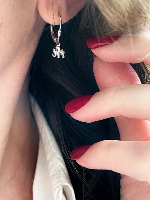 Срібні дитячі сережки Xenox, срібло, цирконій