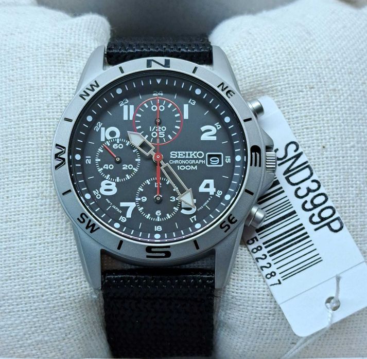 Relógio Seiko Chronograph SND399P - Militar style/field