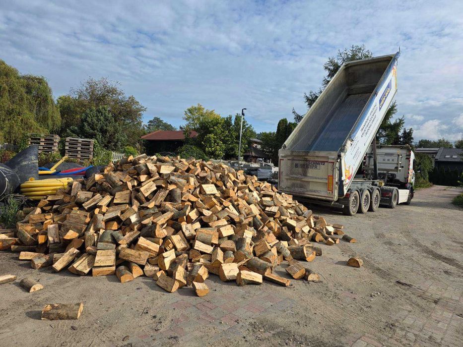 Drewno Opałowe Kominkowe Buk Grab Sezonowany Transport