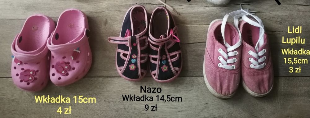 3 pary bucików r. 23