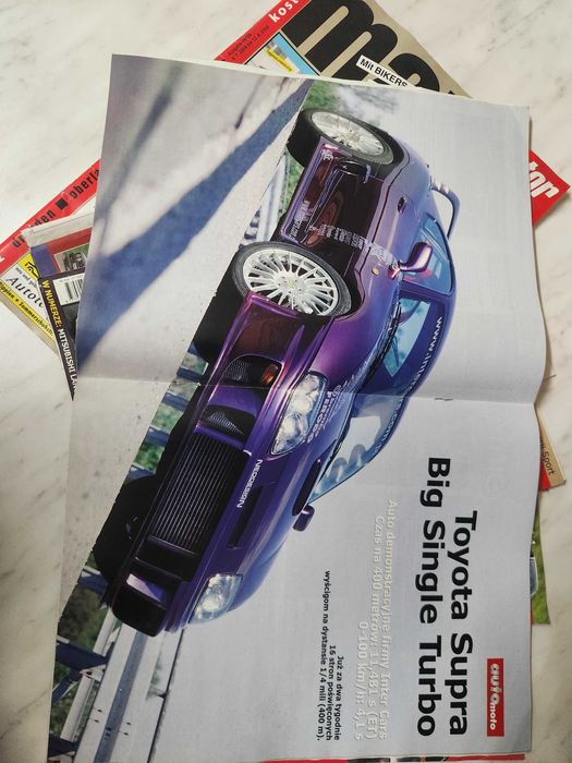 Stare gazety auto moto 2004 + PLAKAT Toyota Supra JDM Zestaw