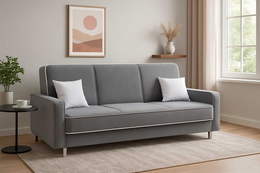 Wygodna wersalka z funkcja spania bonel pojemnik sofa kanapa lóżko