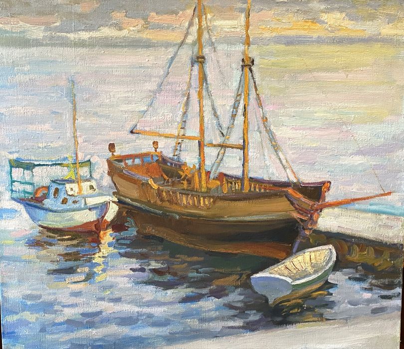 Картини. Морські пейзажі. Кораблі. Крим. 1985р., 2002р. .