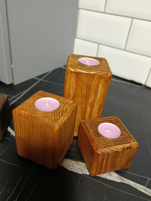 дерев'яні підсвічники