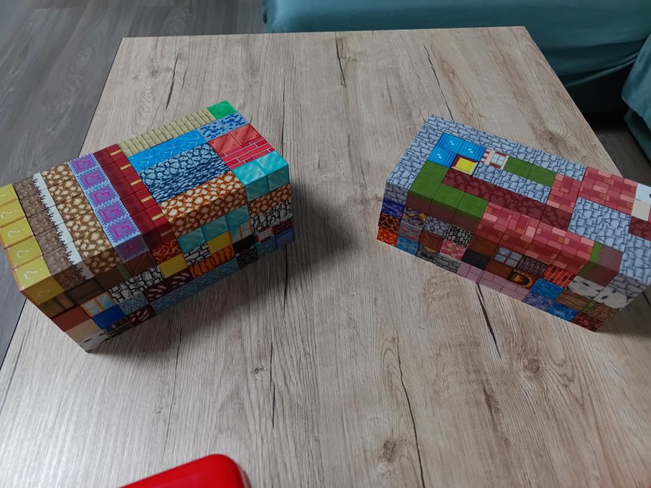 Магнітний конструктор Майнкрафт 100шт + ТНТ бокс