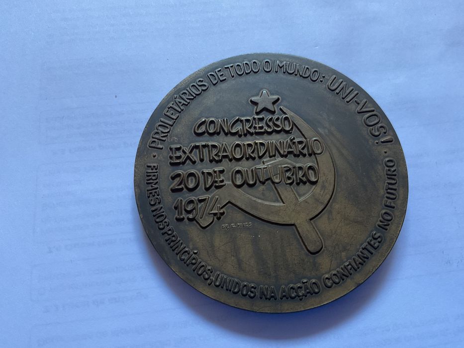 Medalha em bronze de ÁLVARO CUNHAL