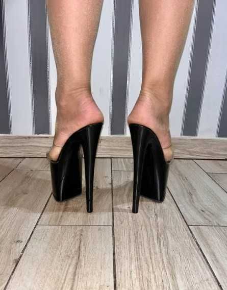 25/ OD RĘKI 41 klapki 20cm obcasy szklanki pole exotic dance 35-43EU