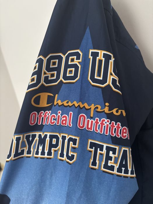 Вінтаж Куртка-ветровка Champion з принтом по всій поверхні, присвячена Олімпійській грі 1996, США, L