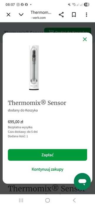 Sensor termomix tm6 tm7