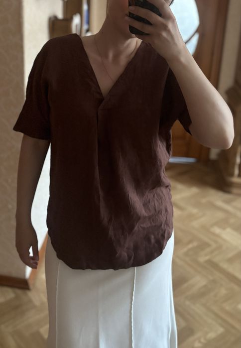 Красива блуза, 100% льон, M&S, розмір С/М. Нова з біркою.