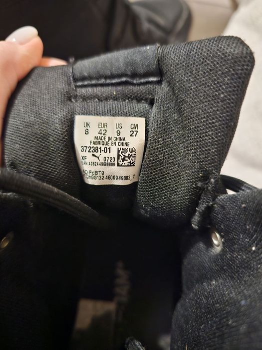 Кроссовки ботинки Puma пума зимние мужские soft foam + кожа черные