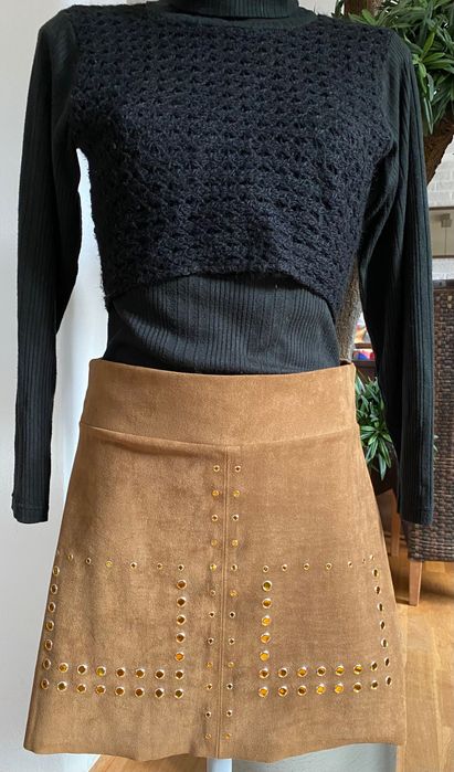 Spódnica mini zamszowa rozmiar M jak nowa