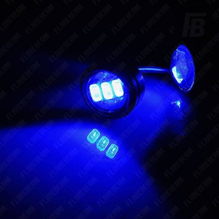 ДХО ходовые огни диодные LED орлиный глаз поворотник линза мото мопед