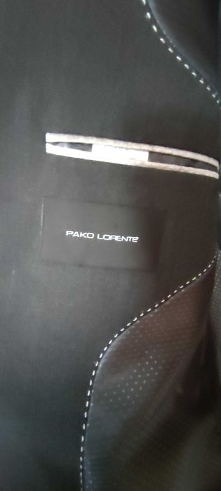 Garnitur PAKO LORENTE 52/176 wełna, ciemny grafit, Slim Fit