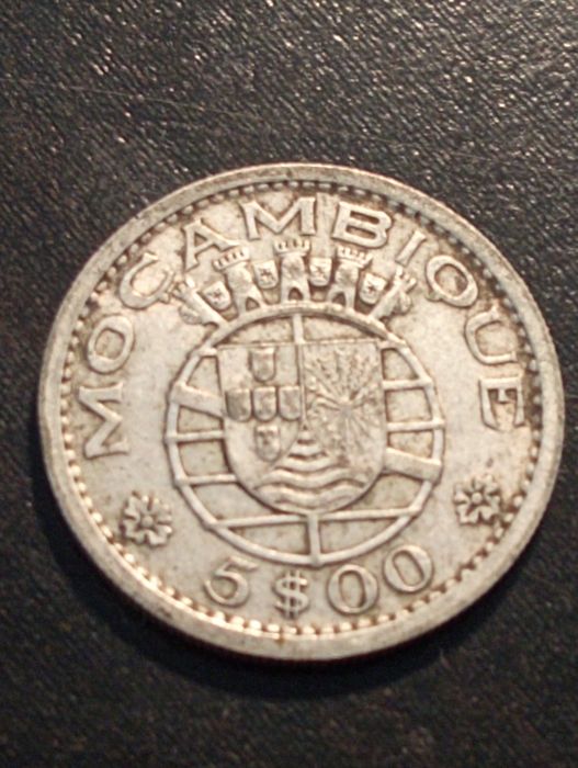 5 Escudos de Moçambique de 1960 	- Prata - Moçambique	1960 - Bela MBC