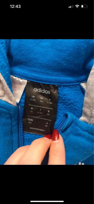 Bluza Adidas 12/18 miesiecy