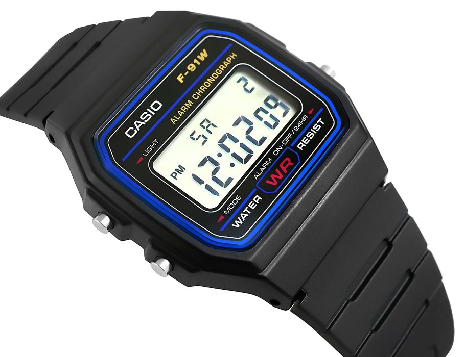 zegarek męski casio f-91w-1yeg + box